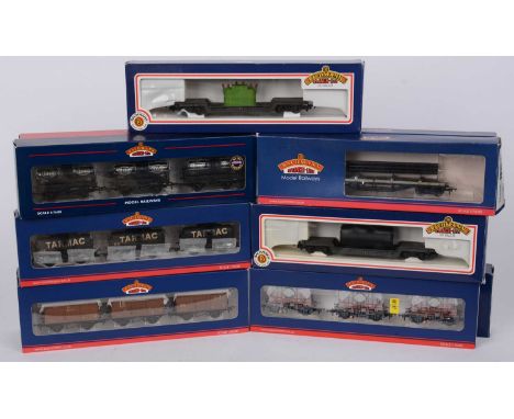Thirteen Bachmann 00-gauge freight stock items, including some three car-set, parcel van, bogie wagons and other items, vario