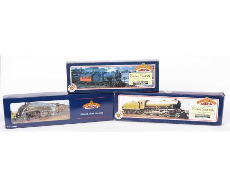 Three Bachmann 00-gauge steam locomotives and tenders, comprising: 31-851 a, J3 nine; 31-958, 84 guillemots; and 31-701A, B1,