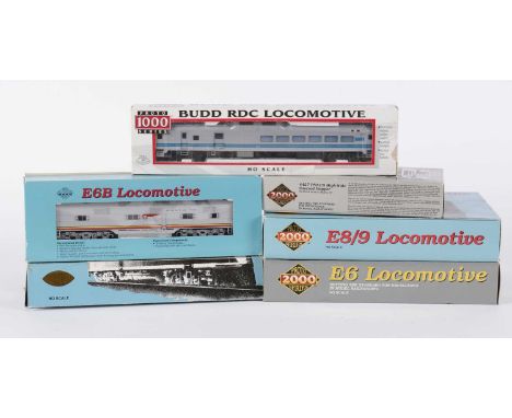 Proto 2000 Series HO-gauge American-Outline, E6, E7 and E8/9 locomotives (assembled) (x4); together with a Proto 1000 Series 