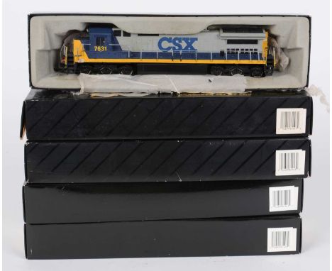 HO-gauge American-Outline diesel locomotives by Spectrum Bachmann in boxes (5).