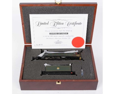 Bachmann 00-gauge 4-6-2 steam locomotive and tender, Empire of India, limited edition 35\500, with certificate in presentatio
