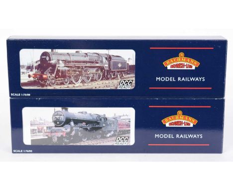 Two Bachmann 00-gauge steam locomotives and tenders, comprising: 32-507, standard class 5MT; and 31-176Z, Jubilee 45596 Baham