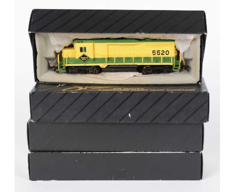 HO-gauge American-Outline GP-30 diesel locomotives by Spectrum Bachmann in boxes (4).