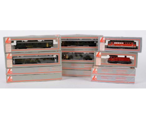 LIMA HO-gauge locomotives and other model railway carriages, including: 208312L, 305656A1, 208145, 208199L, 208114L, 208128L,
