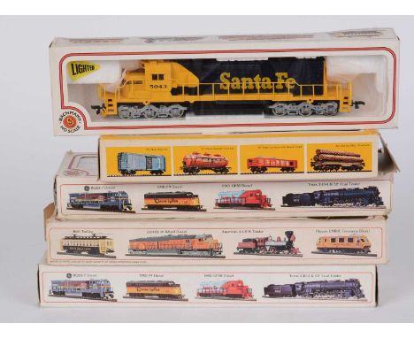 Bachmann HO gauge model locomotives, all American-Outline diesel electric, boxed.