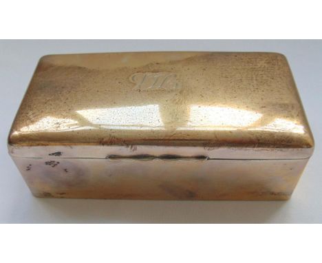 A rectangular hallmarked silver cigarette box with cedar wood lining