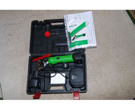 A "Razor" Sheep shearer, cordless, with manual, good working order.