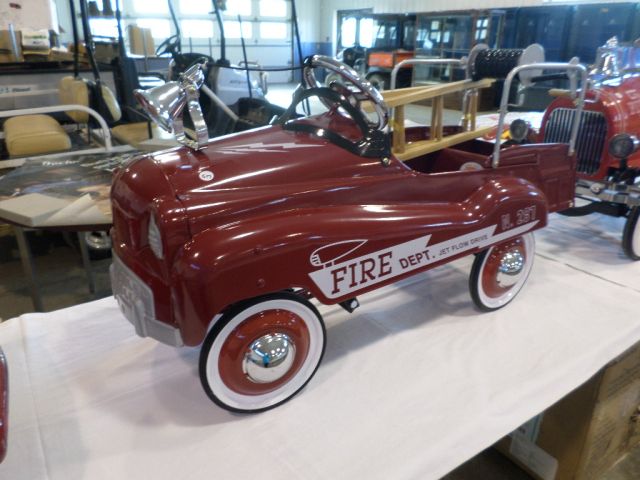 Burns Novelty & Toy Pedal Fire Truck w/Bell, Hose & Ladders "Fire Dept