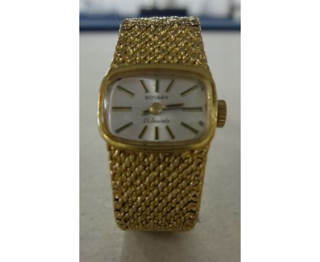 Rotary, a ladies 9ct gold wristwatch, approx 27.60gms total weight.