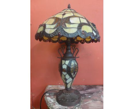 A Tiffany style table lamp