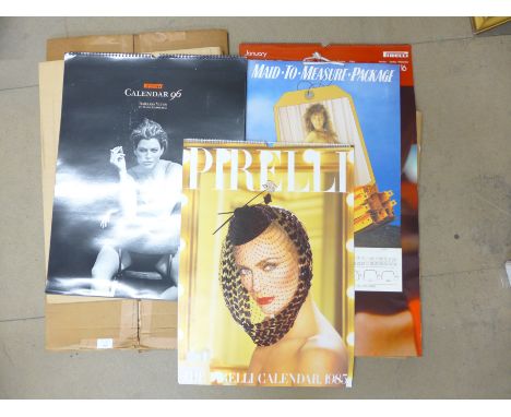 Four vintage Pirelli calendars