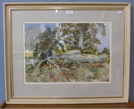 Sidney Wright, landscape, watercolour, Angus M. Dixon, coastal landscape, watercolour and an estuary landscape, watercolour, 