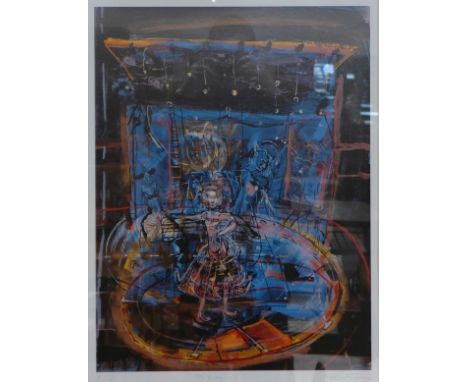 Mark Fuller, The Ring, signed limited edition screen print, numbered 11/100, 65 x 48cms, framed