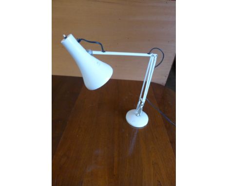 An industrial anglepoise lamp