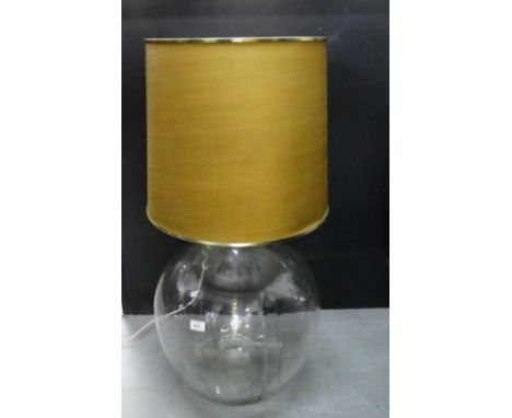 Large glass carboy converted to table lamp with shade, height excluding fitting approx 60cm