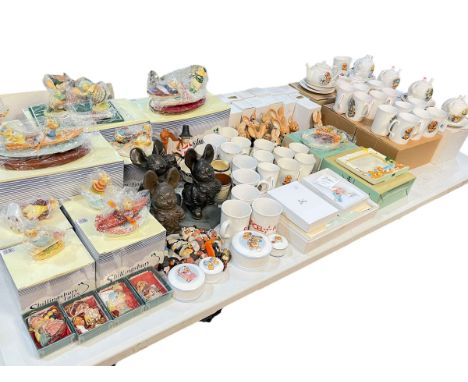 Collection of Pendelfin including bookends 'Made in Wales' JWH, cups, teapots, figures, etc, together with Shillingsbury Tale