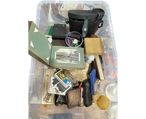 A good collection of assorted collectables inc medals, compass, worldwide coinage, vintage engineering tools, dominoes, trenc