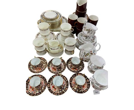 Collection of Royal Crown Derby, Poole Pottery part tea wares, etc.