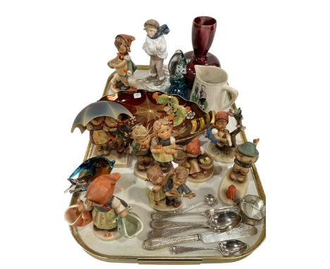 Silver cutlery, Hummel figures, Carlton Ware, etc.