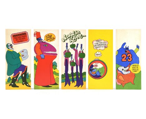 The Beatles Yellow Submarine - Original 1968 SUBA / KFS 'FUNCARDS'. Five original greetings cards issued as part of a Pepsi p