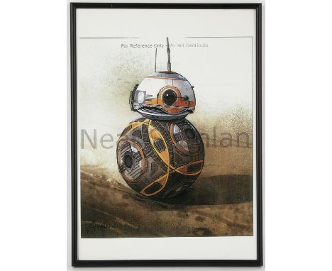 Star Wars: Episode VII-The Force Awakens (2015) Large production used concept drawing copy, presented to Neal Scanlan, Britis