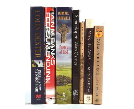 Signed Modern first edition Books  seven hardback books -includes, RUSHDIE (Salman). East, West, Signed on title, dust-jacket