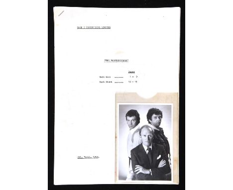 Ci5 The Professionals - Production crew call sheet from 6th March 1979, plus a promotional photograph stamped London Weekend 