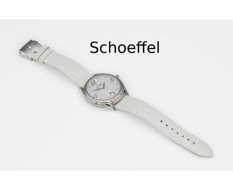 SCHÖFFEL Damenschmuckuhr, Modell 'The Pearl', Edelstahl, Zifferblatt bes. mit 8 Brillanten zus. ca. 0.10 ct Weiß/vs, Zifferbl