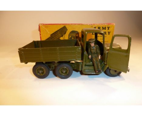* Britains set 1335, Six-Wheel Army Lorry round nose, khaki finish, with driver in original illustrated box (VG, box F) 1954 