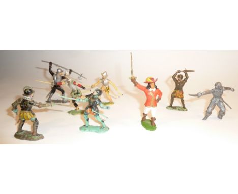 Various Plastic Toy Soldiers etc. Kentoy, Guilbert Musketeer, Monarch, Jesen, Warriors of the World, SAE, Thunderbirds, Mokar