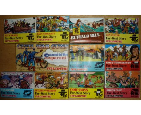 Atlantic Wild West unpainted boxed sets and blister cards 691 American Civil War Cannons (end of box missing)1202 Buffalo Bil