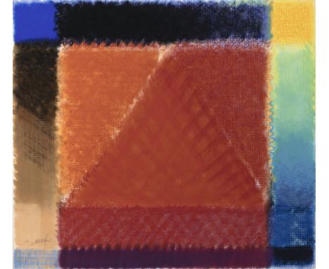 Mack, HeinzLollar/Hessen, 193180 x 90 cm, R."Rote Pyramide", 2005. Farbserigraphie auf Bütten. In Bleistift  unten links sign