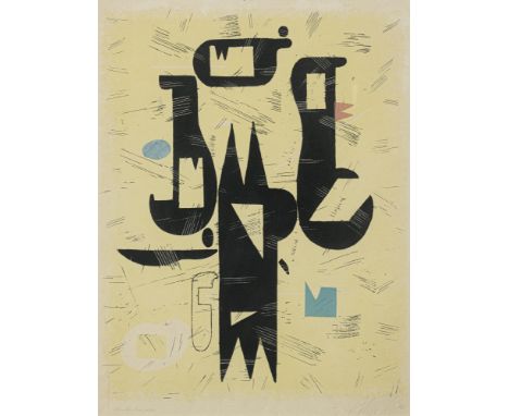 Baumeister, WilliStuttgart, 1889 - 195550,5 x 38 cm, R."L'Horologerie (Spitze Formen)", 1948. Farblithografie auf Bütten. In 