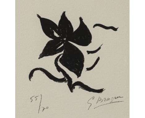 Braque, GeorgesArgenteuil, 1881 - Paris, 1963Blattgröße: 47 x 36 cm,, R.Ohne Titel, 1962. Holzschnitt auf Bütten aus der Folg