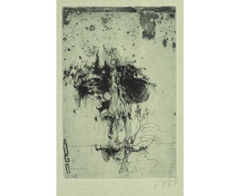 Janssen, HorstHamburg, 1929 - 1995Versch., o. R."Hanno's Tod", 1972/1973. Folge von 23 Radierung auf verschieden farbigem Büt