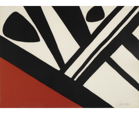 Calder, AlexanderLawtown/Phil., 1898 - New York, 197654 x 74,5 cm, R.L'acier du constructeur, 1965. Farblithografie auf Bütte
