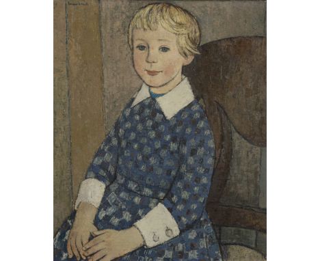 Sauerbruch, HansMarburg, 1910 - Konstanz, 199654 x 46 cm, R.Kinderbildnis. Öl auf Hartfaserplatte. In Öl oben links signiert.