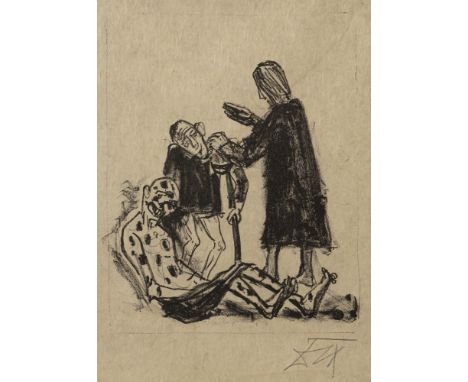 Dix, OttoGera, 1891 - Singen, 196928,5 x 22,6 cm, R."Die Heilung vieler Kranker", 1960. Lithografie in Braunschwarz auf Japan