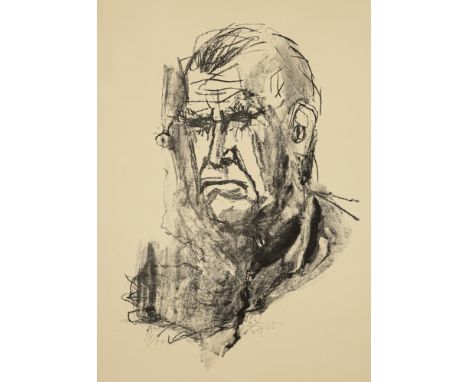Dix, OttoGera, 1891 - Singen, 1969Blattgröße: 64,5 x 49,5 cm, o. R."Großes Selbstbildnis", 1965. Lithografie auf Bütten. In B