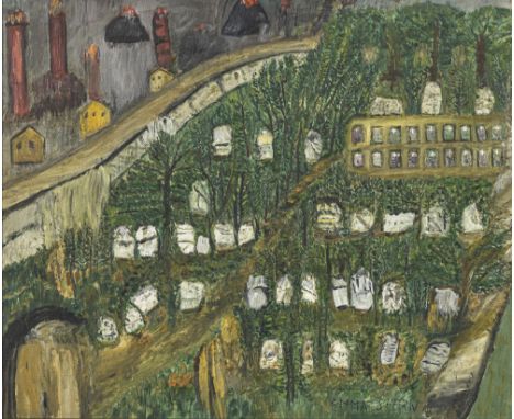 Stern, EmmaSt. Wendel, 1878 - Paris, 196954 x 65 cm, R.Friedhof, um 1950. Öl auf Leinwand. In Öl unten rechts signiert.Privat