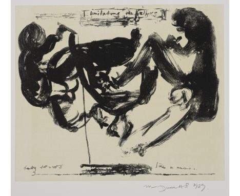 Dumas, MarleneKapstadt, 1953Blattgröße: 51 x 65 cm, o. R.2 Bl.: "Lonely at the top", 1989;  "Imitating the fathers", 1989.  F