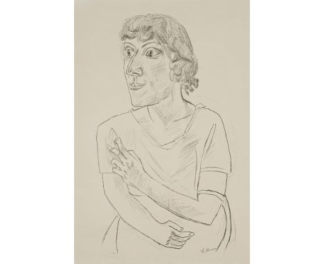 Beckmann, MaxLeipzig, 1884 - New York, 1950Blattgröße: 71 x 53,5 cm, o. R."Sarika mit Zigarette", 1922. Lithografie auf Bütte