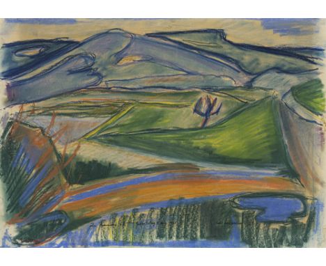 Sulzbachner, MaxBasel, 1904 - 198541 x 58 cm, R.Berglandschaft, 1925. Pastell auf Papier. In Tusche unten rechts signiert und