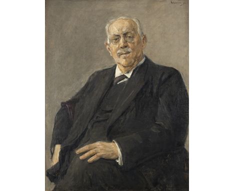 Liebermann, MaxBerlin, 1847 - 193599,5 x 75,5 cm, R."Bildnis Geheimrat Heinrich Neutze", 1921. Öl auf Leinwand. In Öl oben re