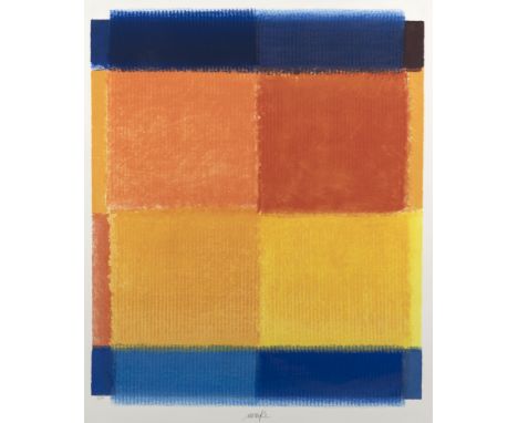 Mack, HeinzLollar/Hessen, 1931Blattgröße: 103,5 x 90 cm, R.Ein Sommertag, 2003. Farbserigraphie auf Bütten. In Bleistift unte
