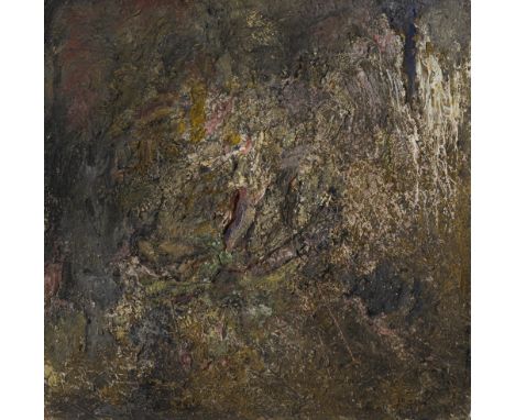Pfahler, Georg KarlEmetzheim/Bayern, 1926 - 200249 x 51 cm, R.Informelle Komposition, 1956/1957. Öl auf Hartfaserplatte. In K