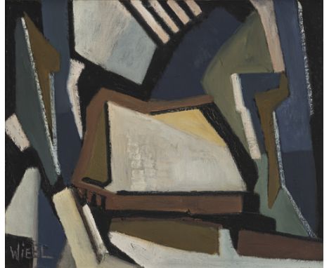 Wiehl, HermannNussbach/Trieberg, 1900 - St. Georgen, 197850 x 60 cm, R.Schwarzwaldhaus. Öl auf Hartfaserplatte aufgelegt. In 