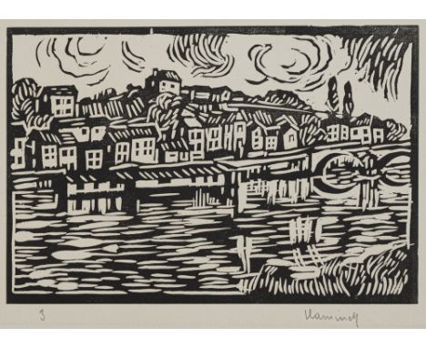Vlaminck, Maurice deParis, 1876 - Rueil-la-Gademière, 1958Blattgröße: 28 x 37 cm; 17 x 24,6 cm, o. R."Le Pecq (près de Paris)