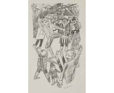 Beckmann, MaxLeipzig, 1884 - New York, 195041 x 24 cm, R."Eislauf", 1922. Lithografie auf Bütten. In Bleistift unten rechts s