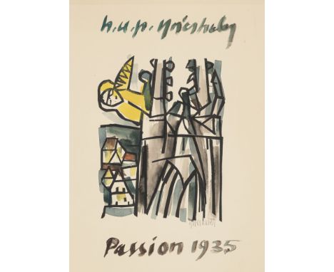 Grieshaber, HAPRot an der Rot, 1909 - Reutlingen, 1981Blattgröße: 49,5 x 34,5 cm, o. R."Die Passion", 1935. Folge von 27 aqua